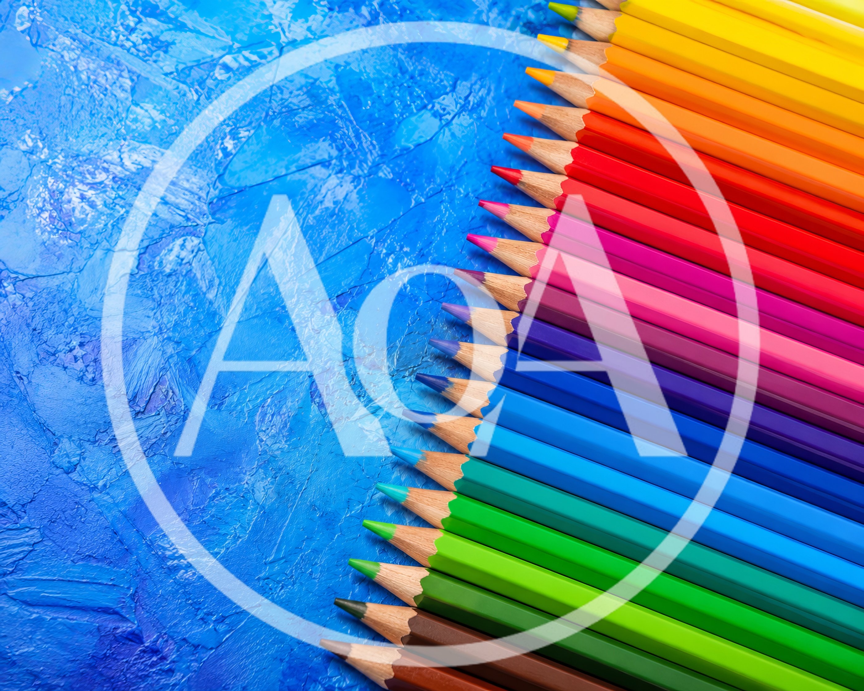 Colored Pencils Arranged In A Rainbow Gradient
