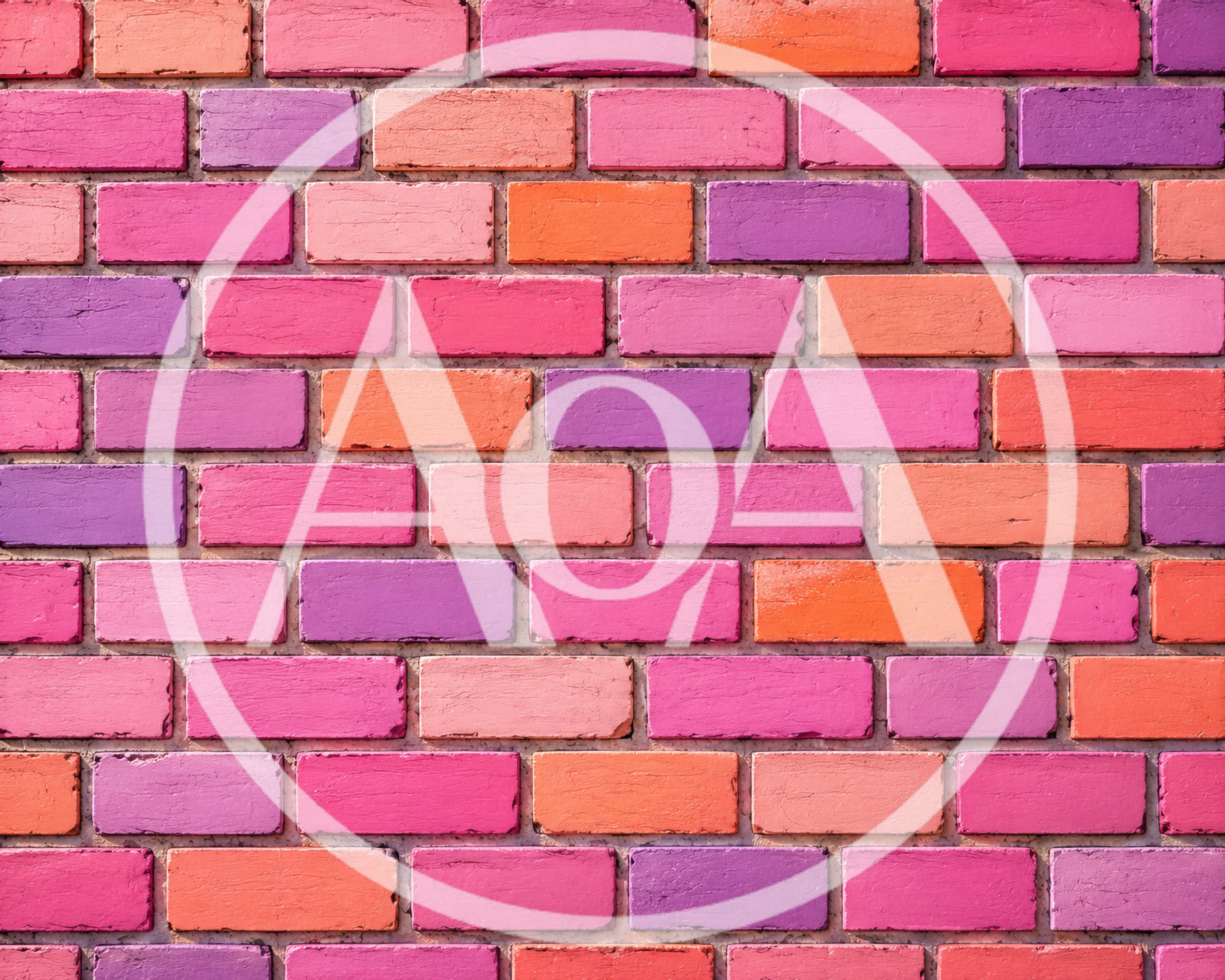 Colorful Painted Brick Wall Background