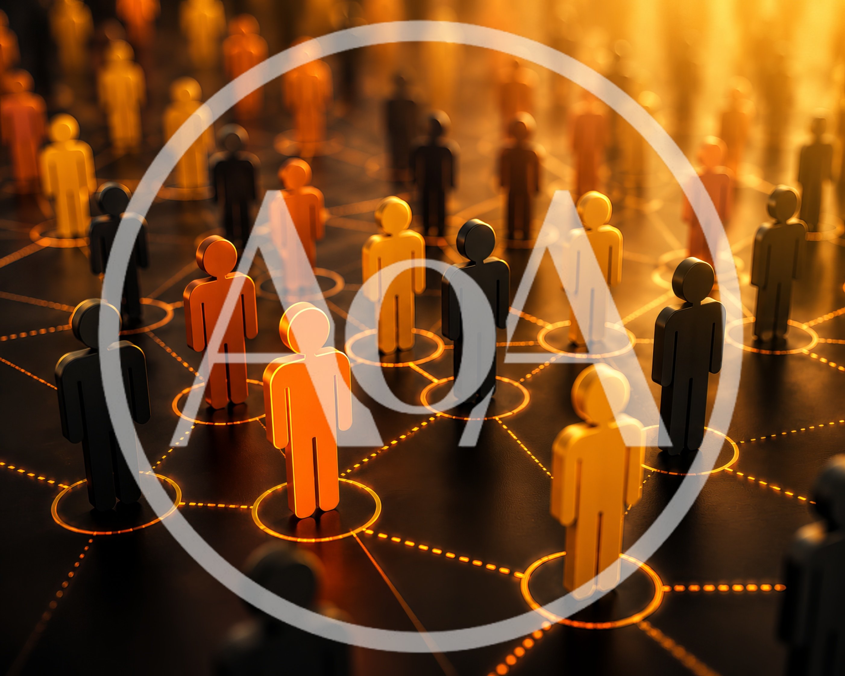 3D Network Visualization Of Connected Human Figures