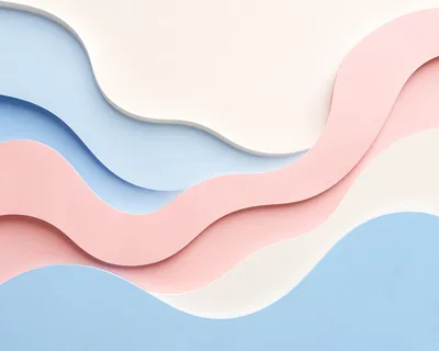 Abstract 3D Wavy Paper Cutout Background