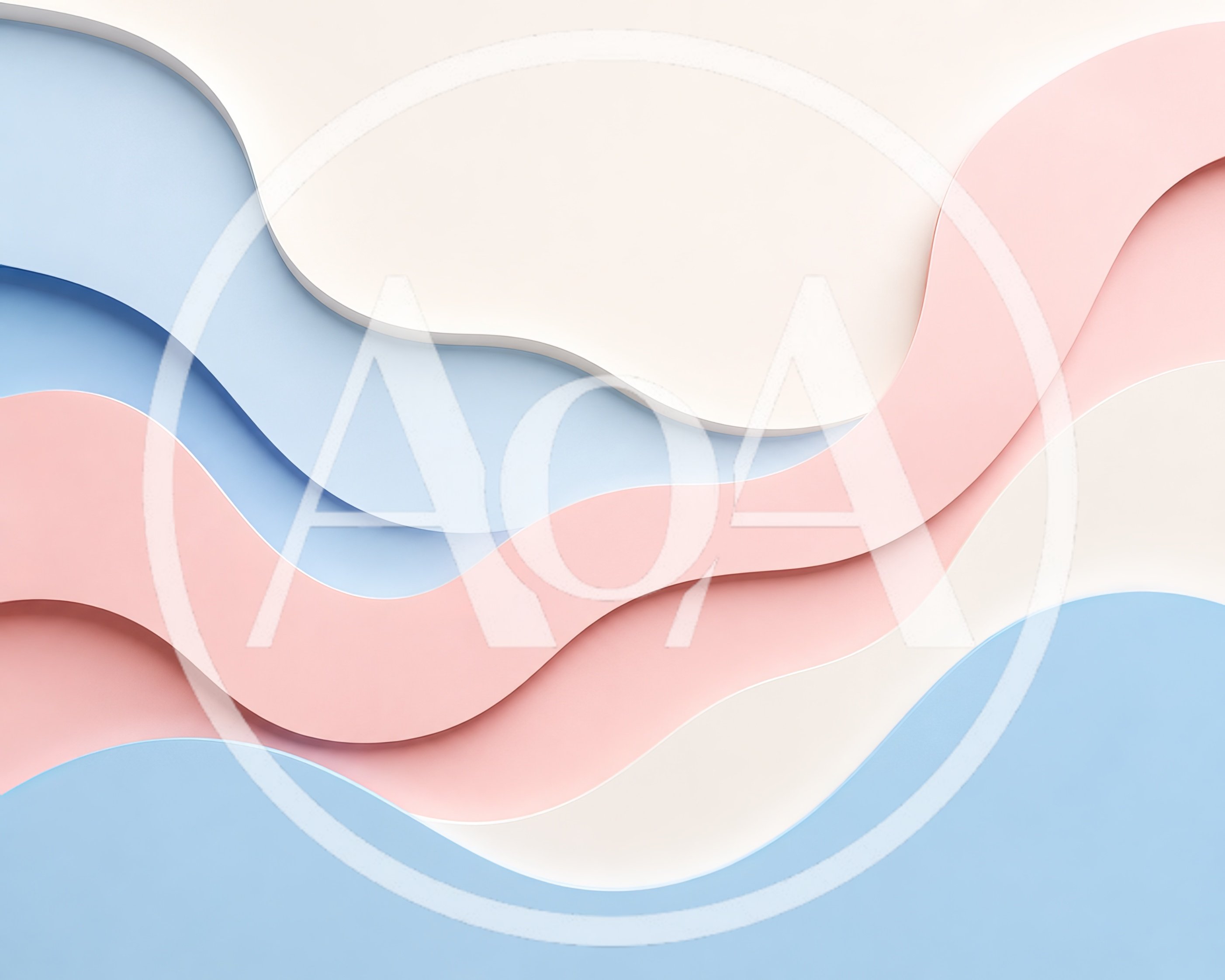 Abstract 3D Wavy Paper Cutout Background