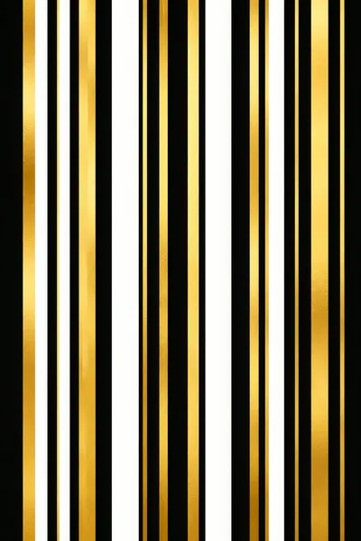 Abstract Vertical Stripes Pattern With Gold And Black
