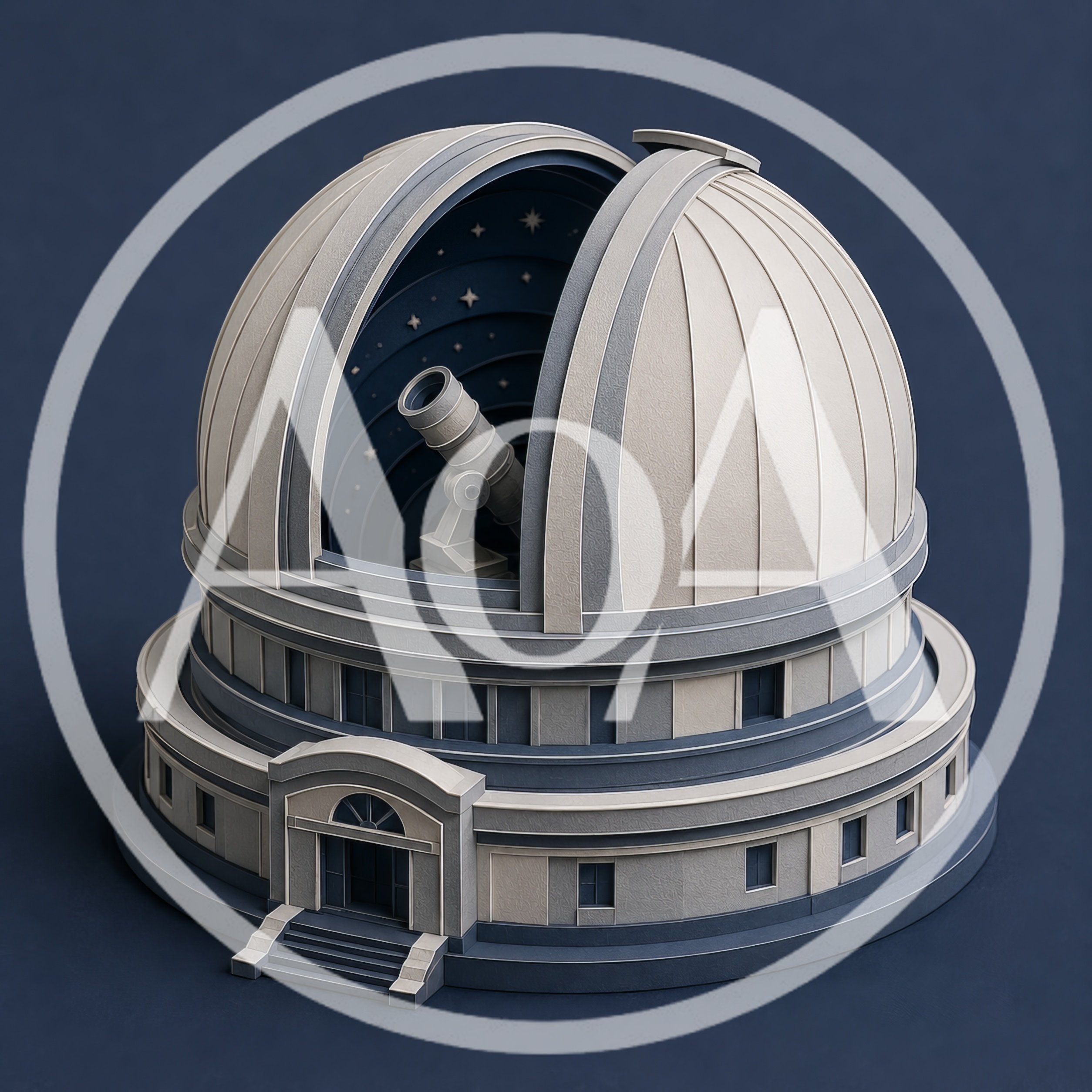 Miniature Papercraft Observatory Model With Telescope