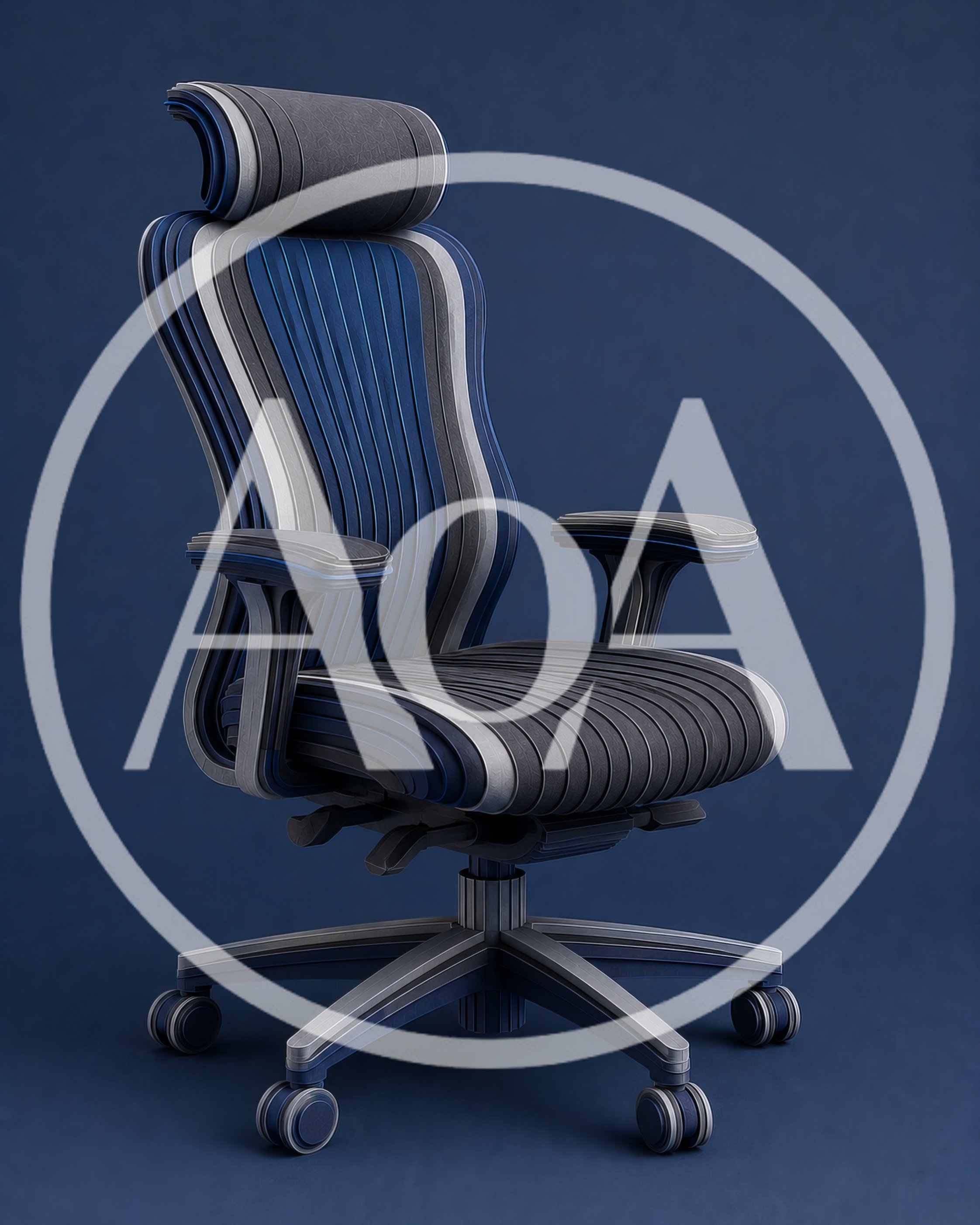 Modern Ergonomic Office Chair With Layered Design
