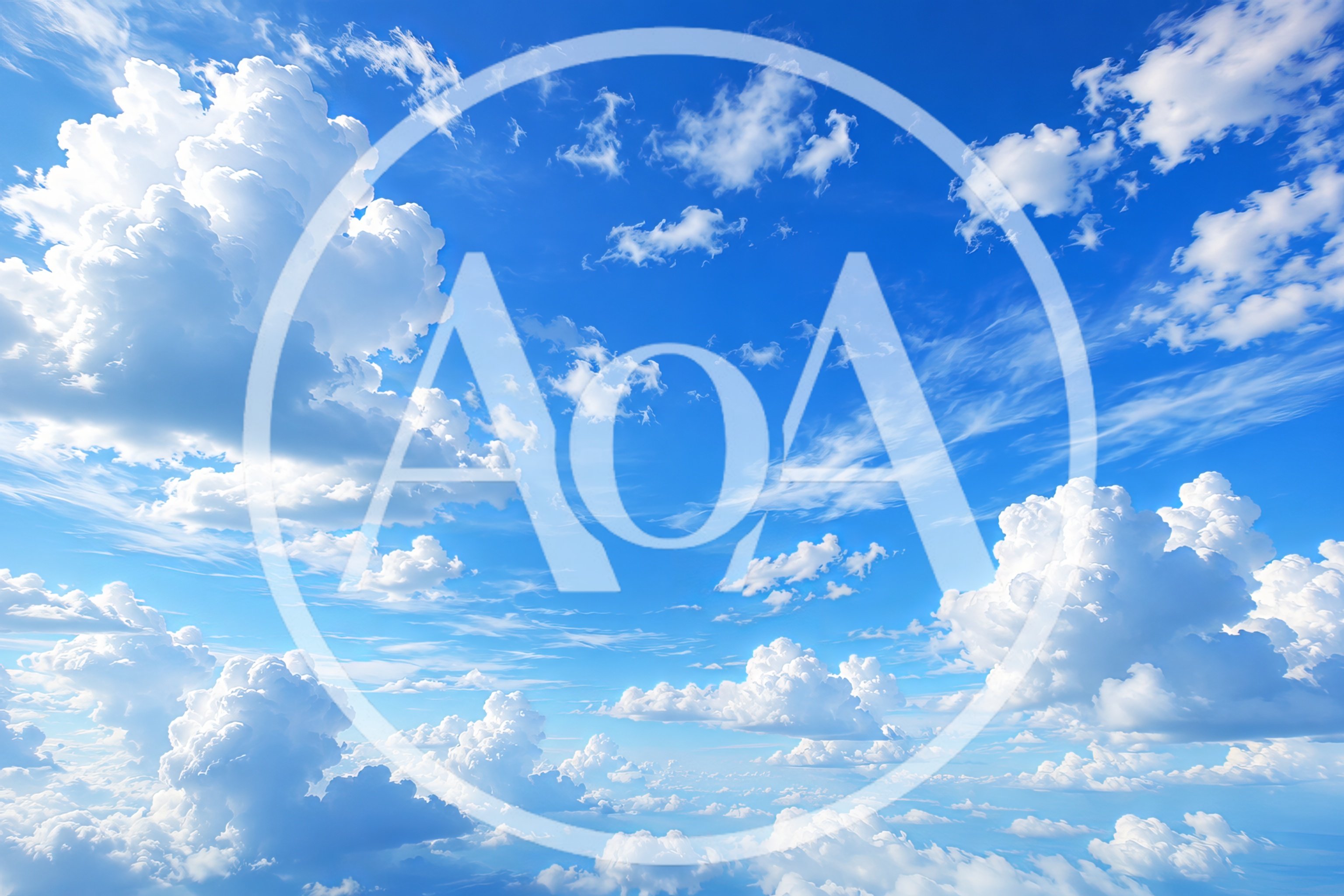 Aerial View Of Fluffy White Clouds In Blue Sky