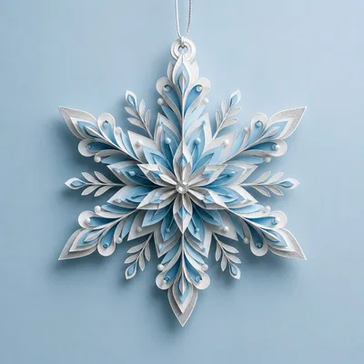 Intricate Paper Quilled Snowflake Ornament