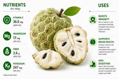 Custard Apple Nutritional Benefits Infographic