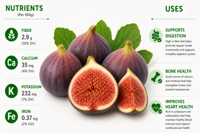 Fresh Figs Nutritional Benefits Infographic