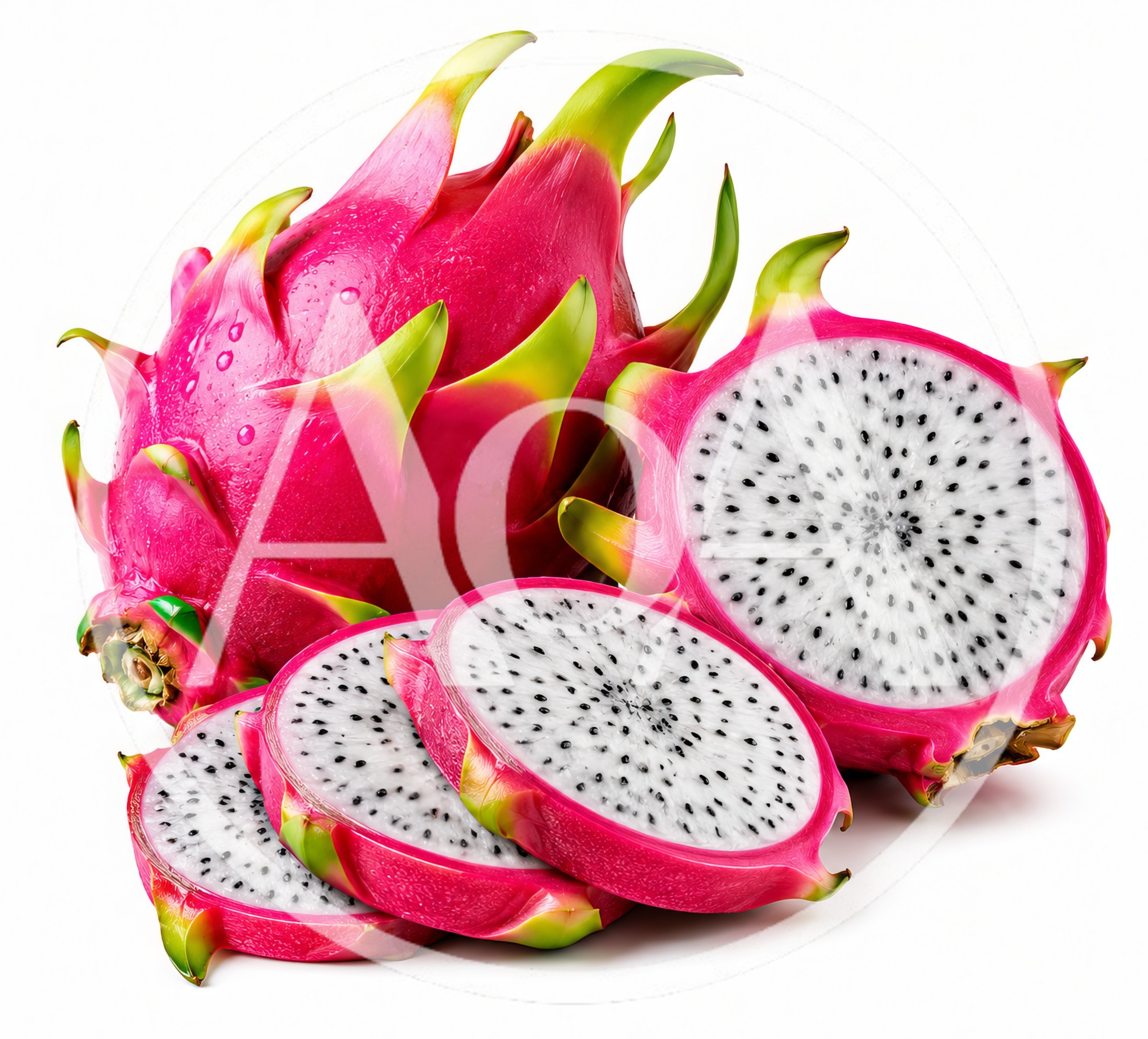 Fresh Dragon Fruit Whole and Sliced