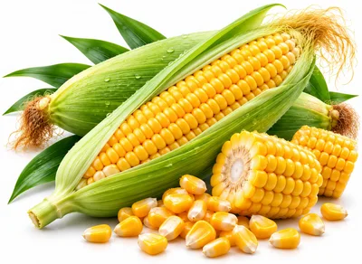Fresh Sweet Corn Cobs and Loose Kernels