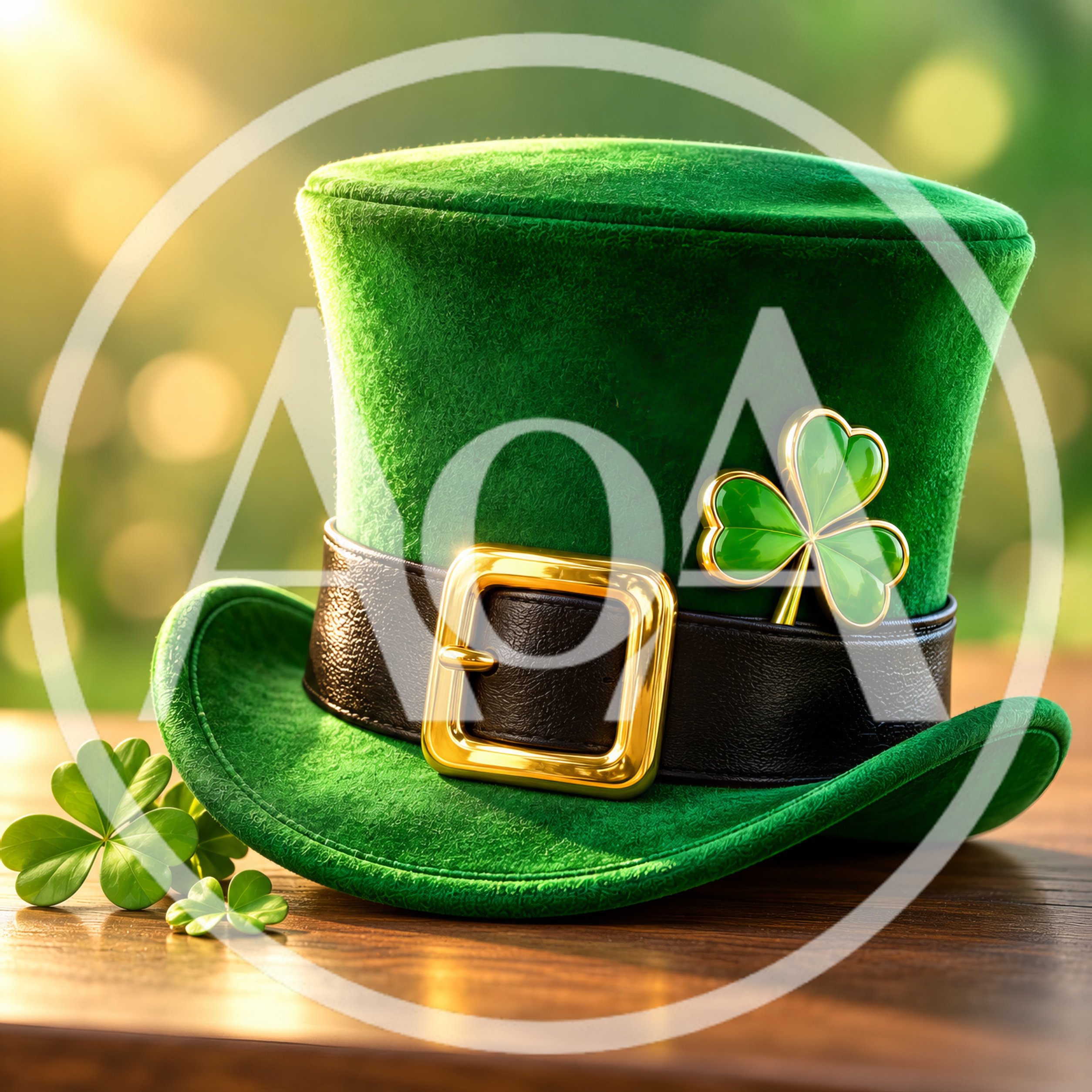 St Patricks Day Leprechaun Hat With Shamrock