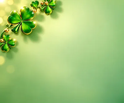 St Patrick Day Shamrock Border Background