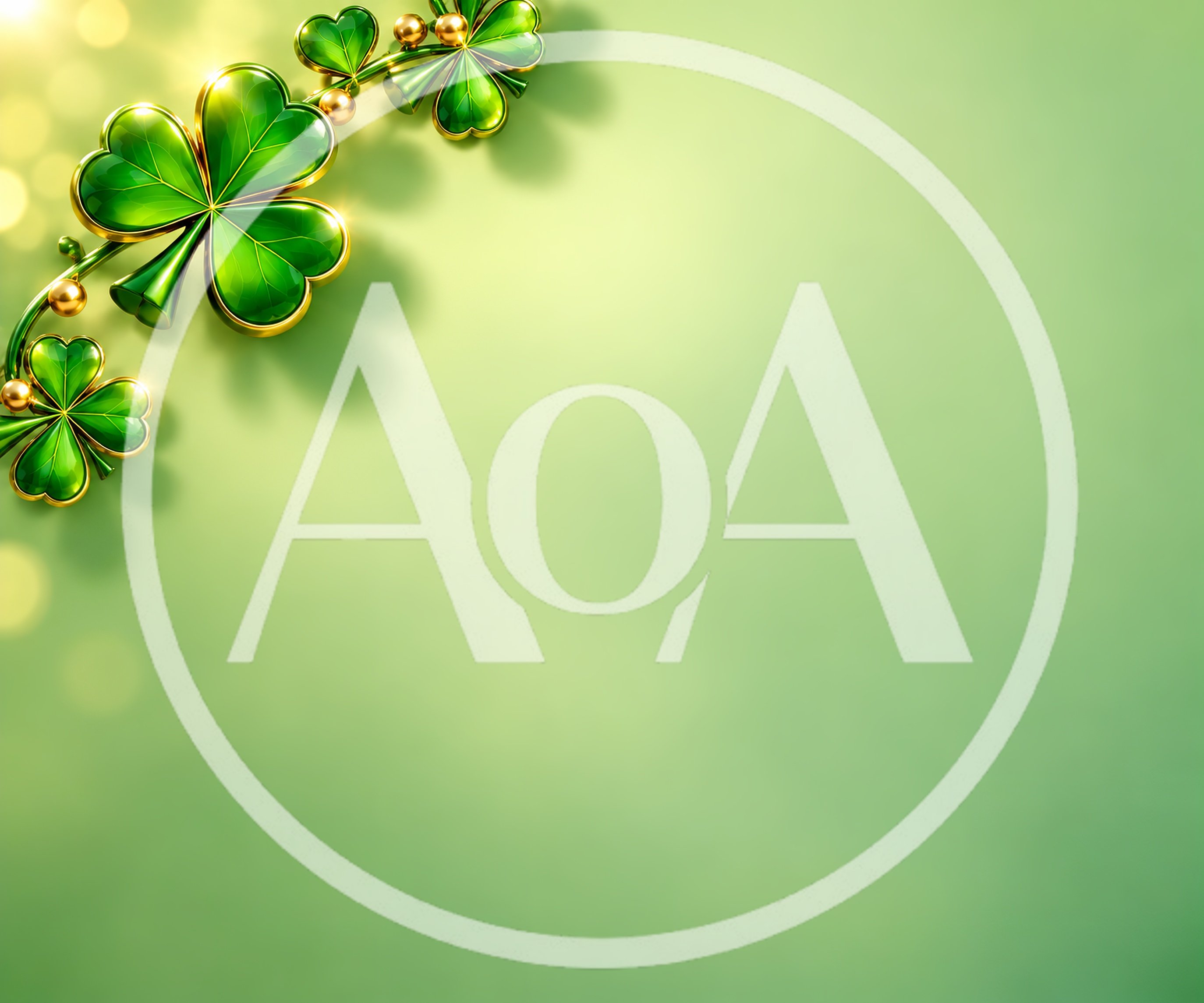 St Patrick Day Shamrock Border Background
