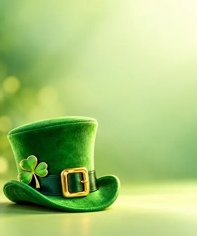 St Patrick's Day Leprechaun Hat With Shamrock
