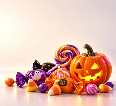 Halloween Jack O Lantern Pumpkin With Assorted Candy