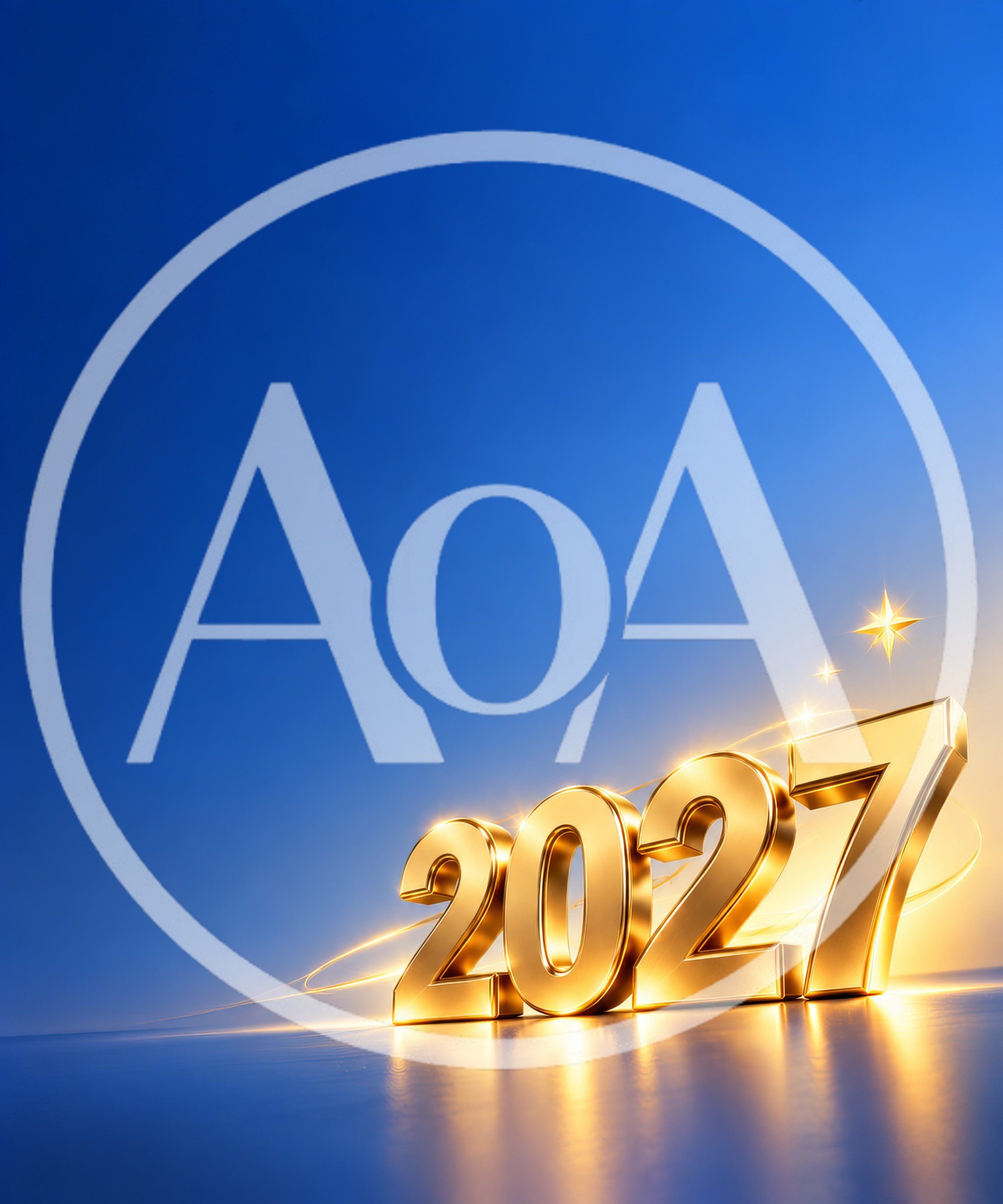 Golden 2027 New Year Celebration Text