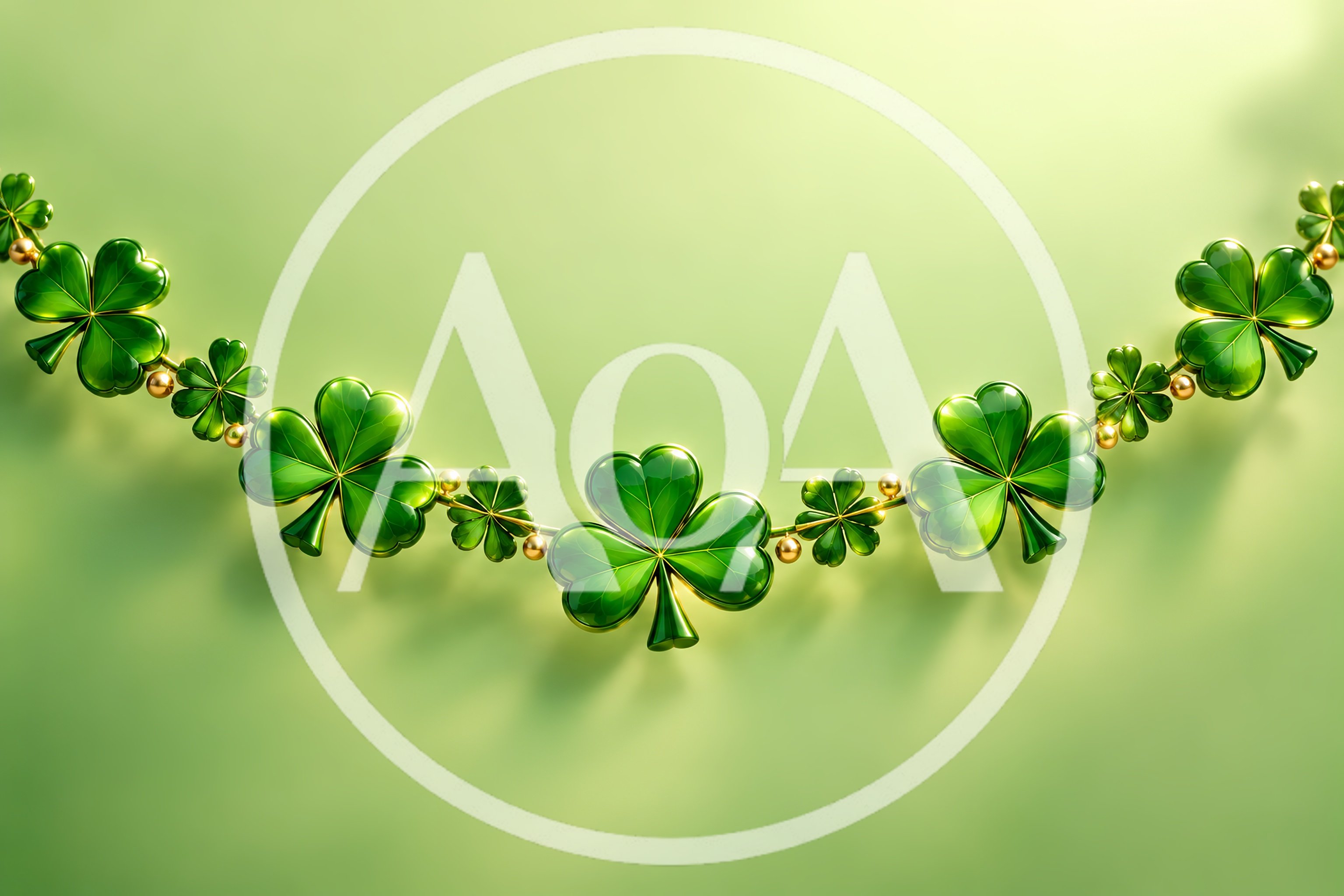 St Patrick Day Shamrock Garland Decoration