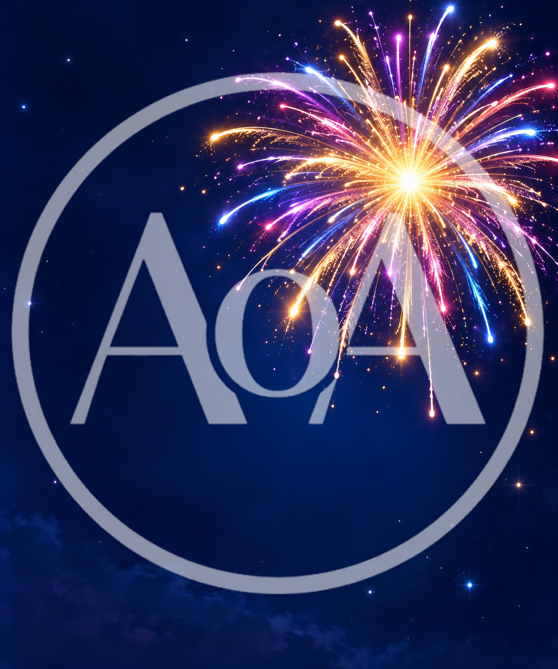 Vibrant Multicolored Fireworks Bursting In Night Sky