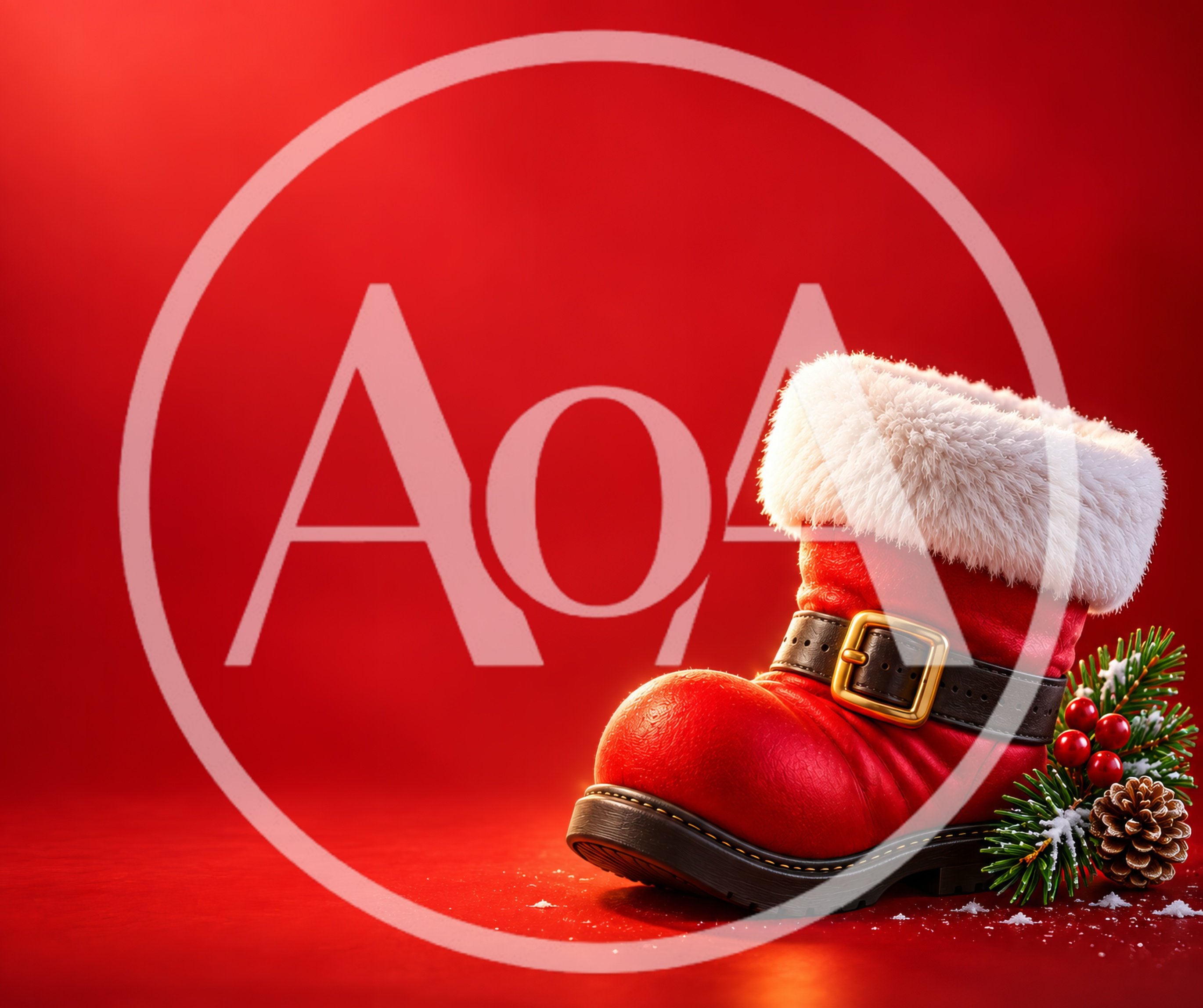 Santa Claus Boot With Christmas Decorations