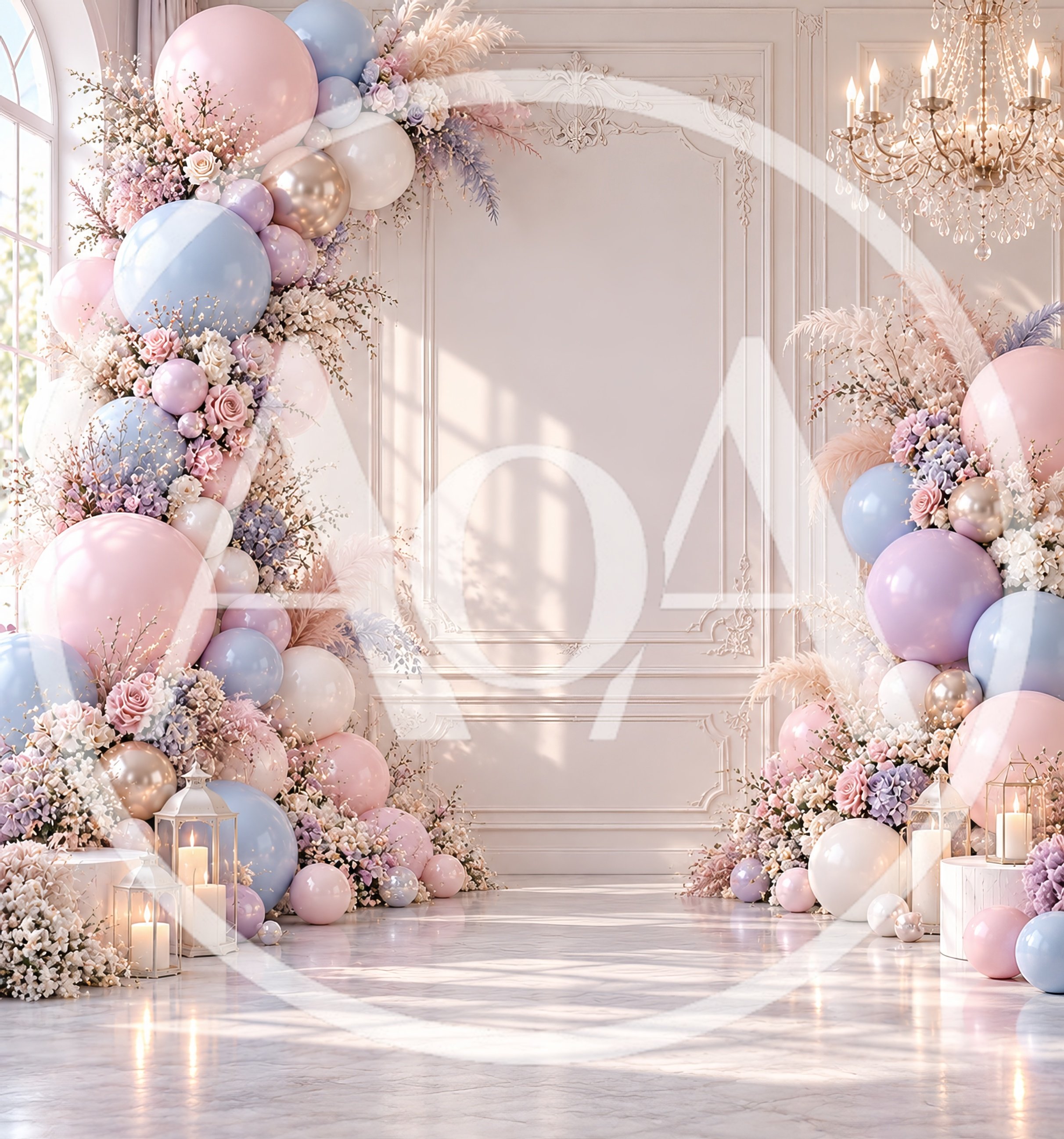 Elegant Pastel Balloon Arch Decor for Event Backdrop