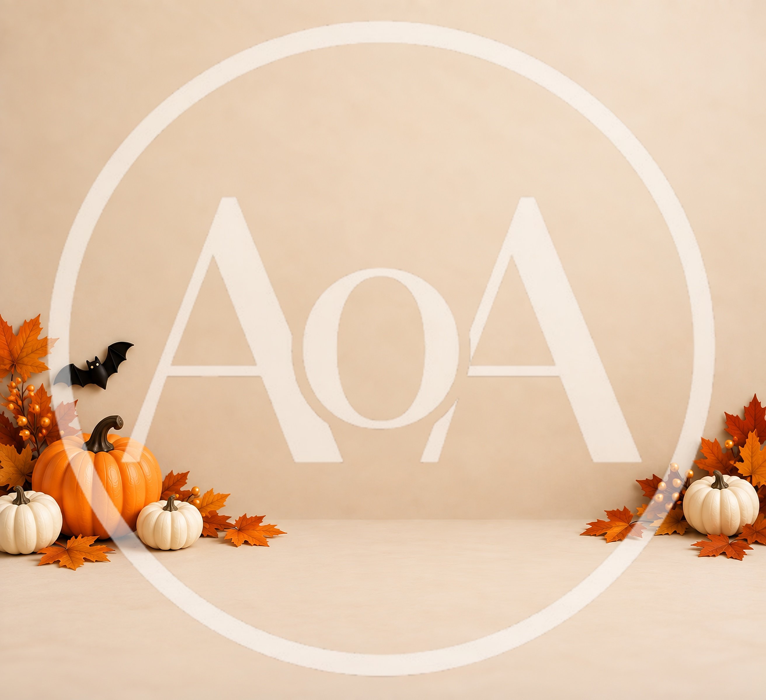 Halloween Still Life With Pumpkins And Autumn Leaves