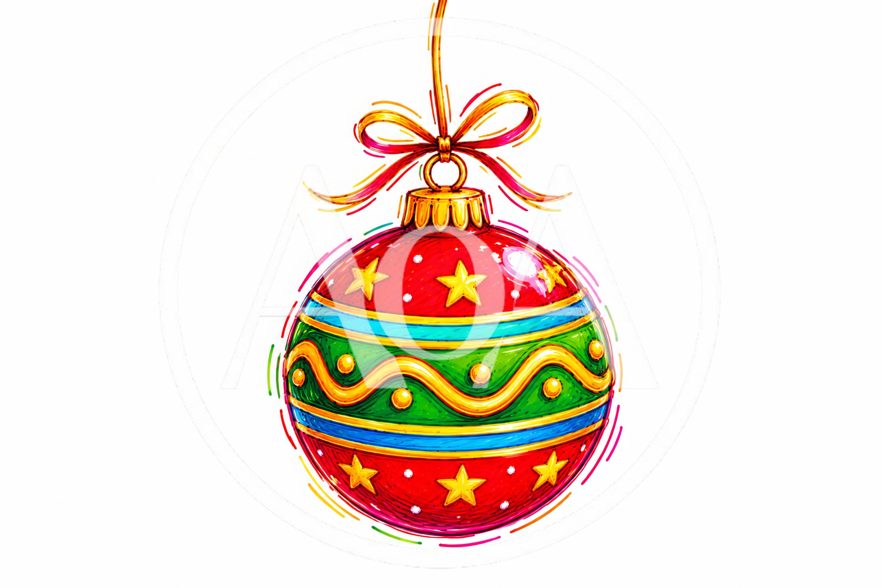 Hand Drawn Christmas Ornament Illustration