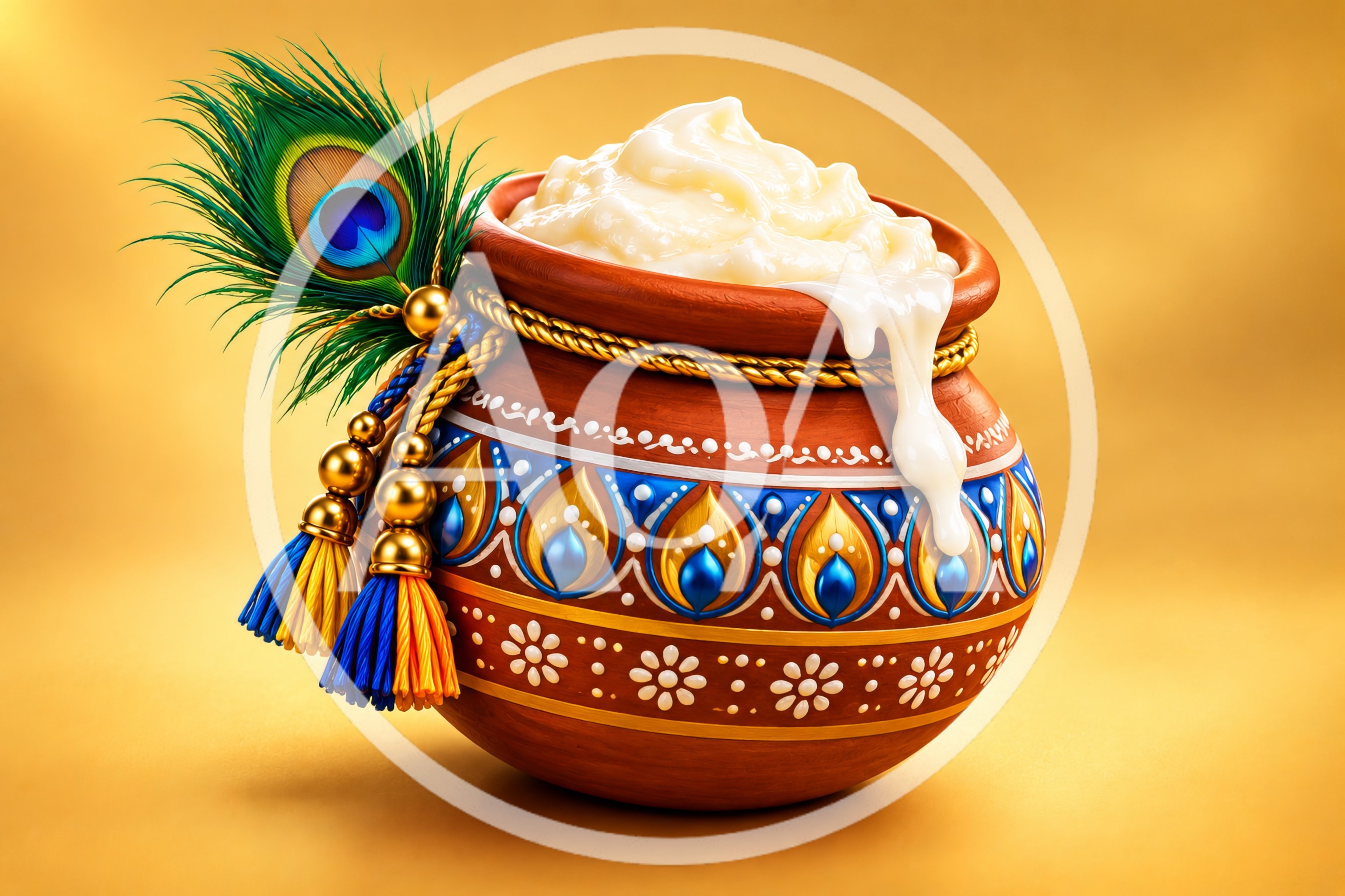 Traditional Clay Pot Filled With Fresh White Butter