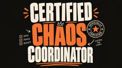 Certified Chaos Coordinator Typography Graphic Design