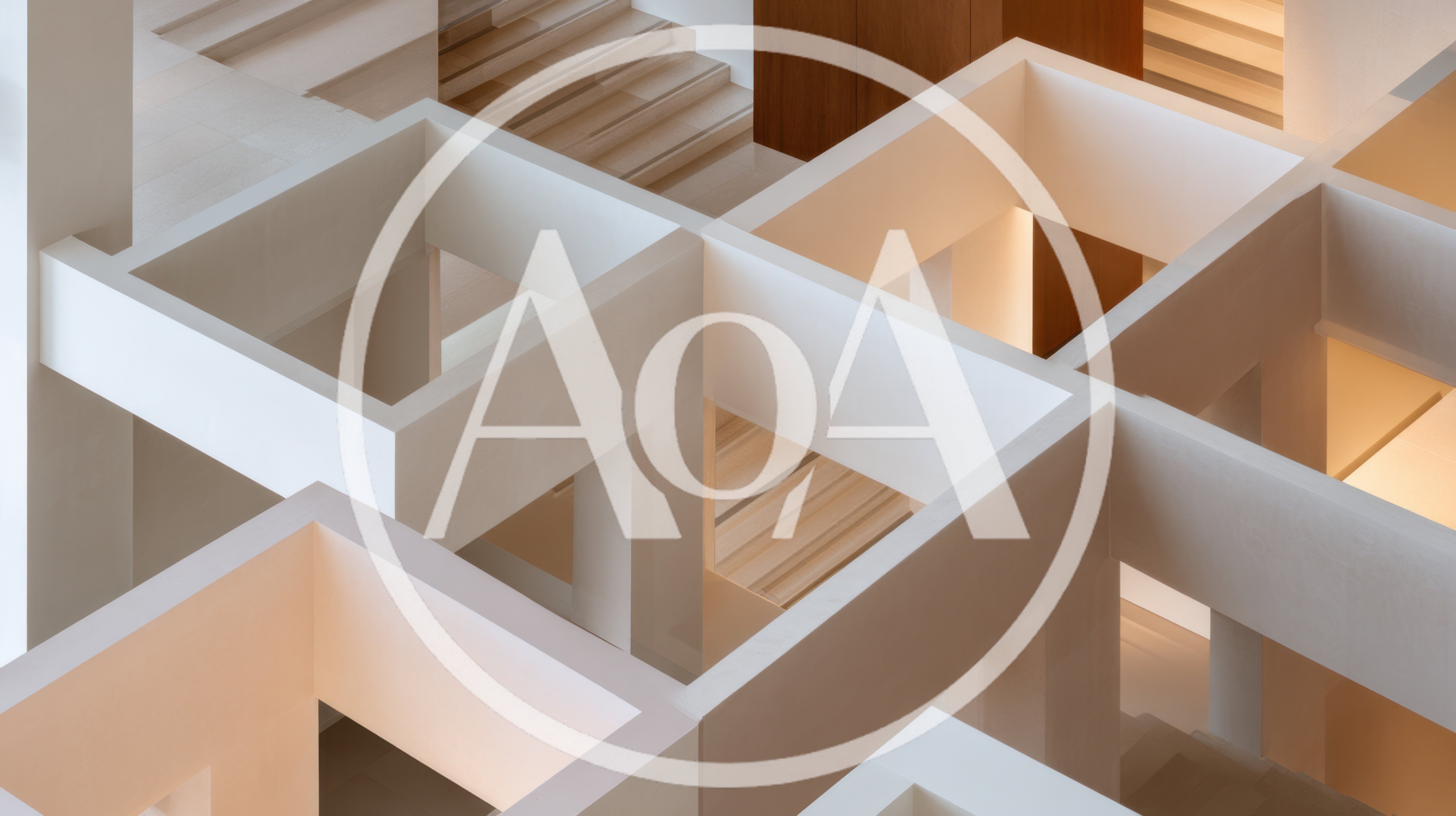 Abstract Architectural Structure With Geometric White Frames