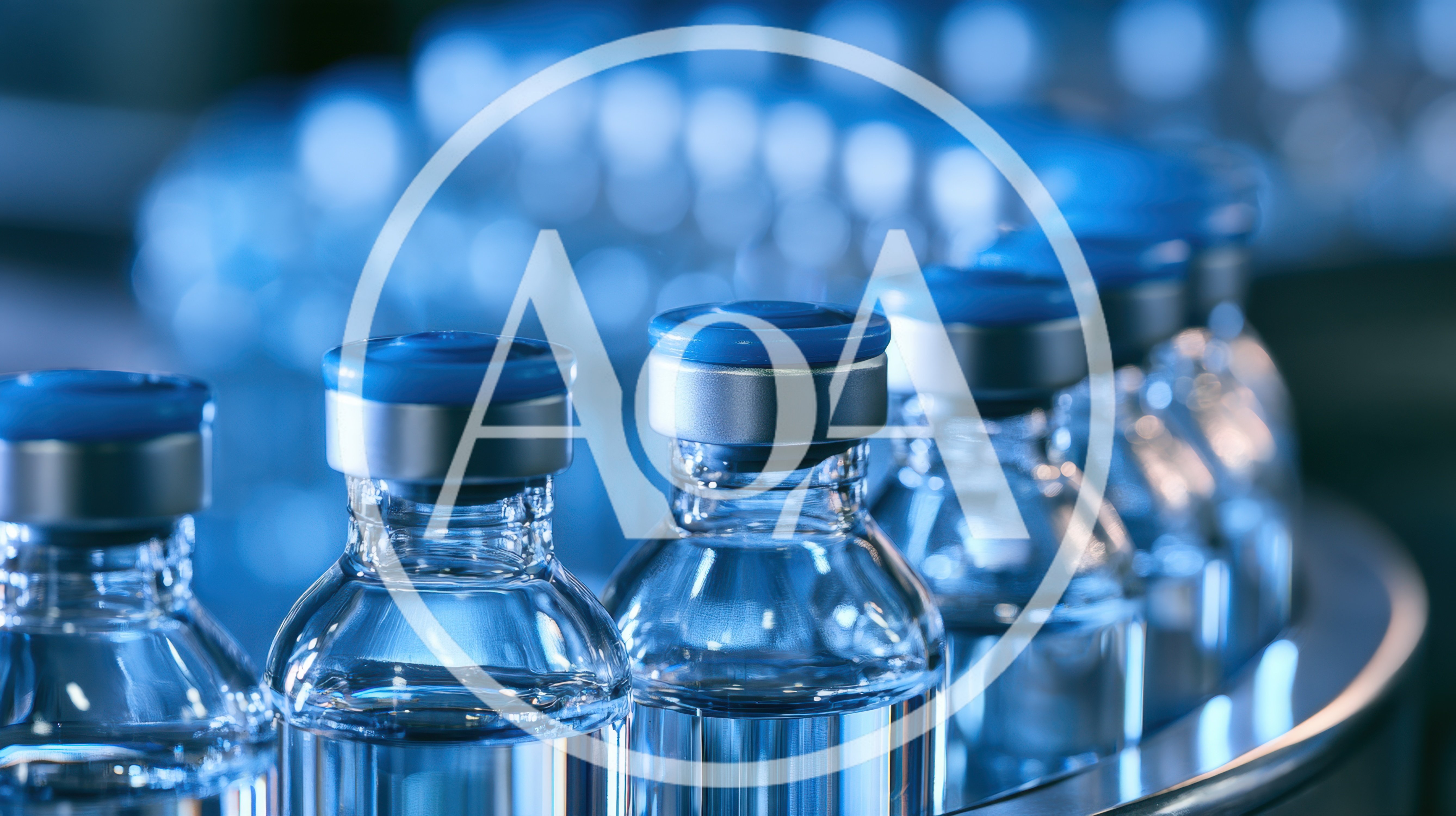 Pharmaceutical Vials Moving Along A Production Line