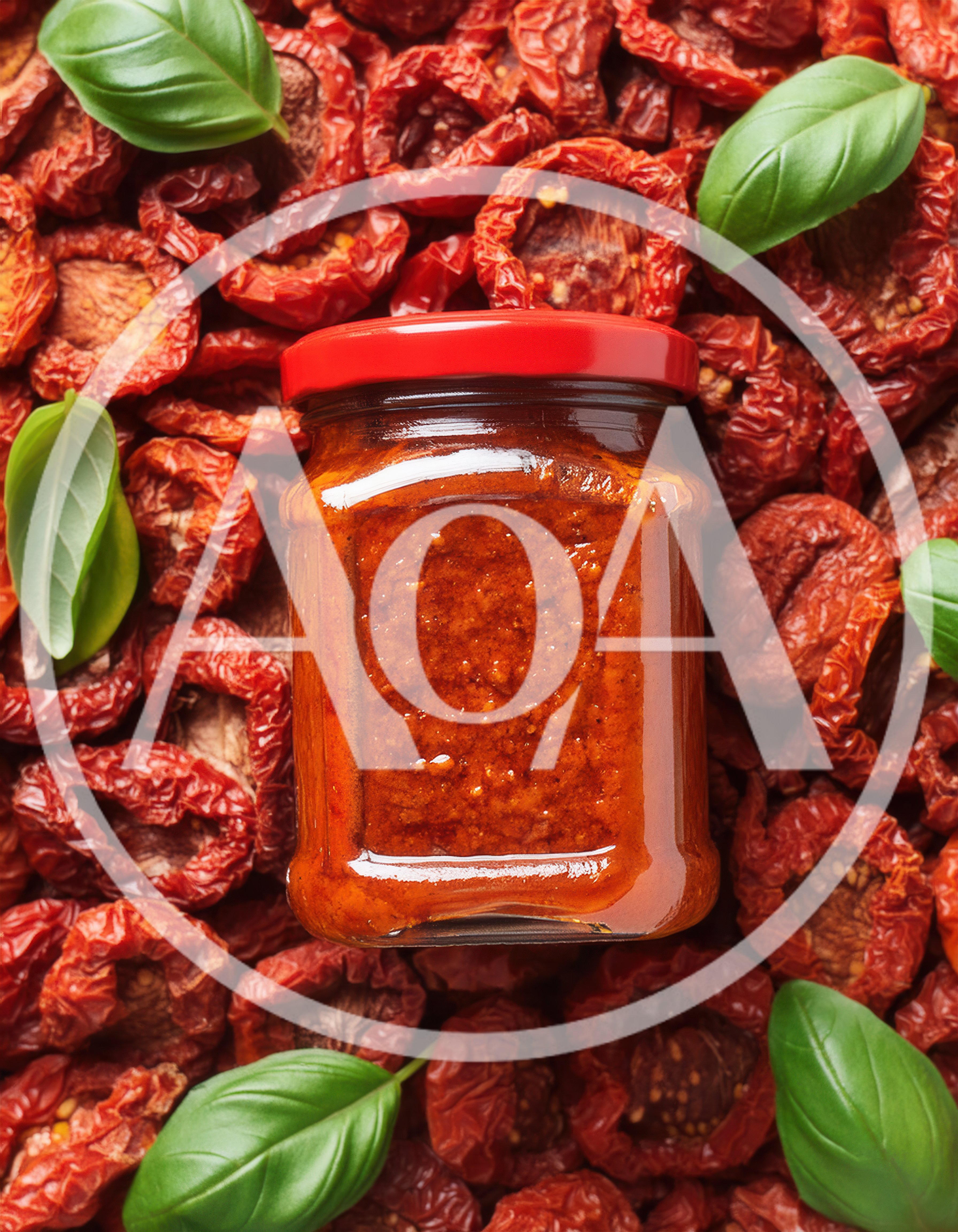 Jar Of Sun Dried Tomato Pesto With Fresh Basil