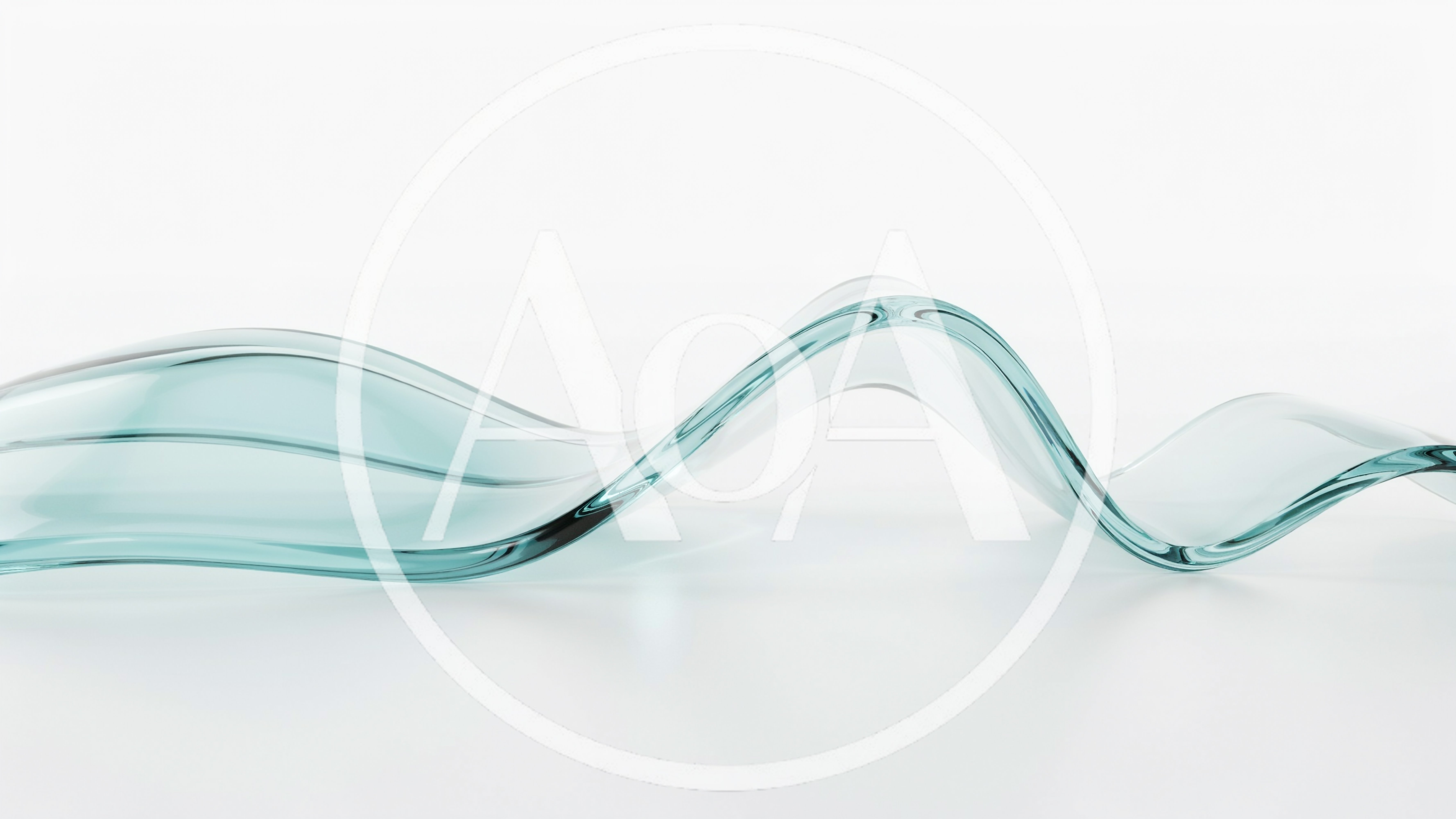 Abstract Transparent Glass Wave Form