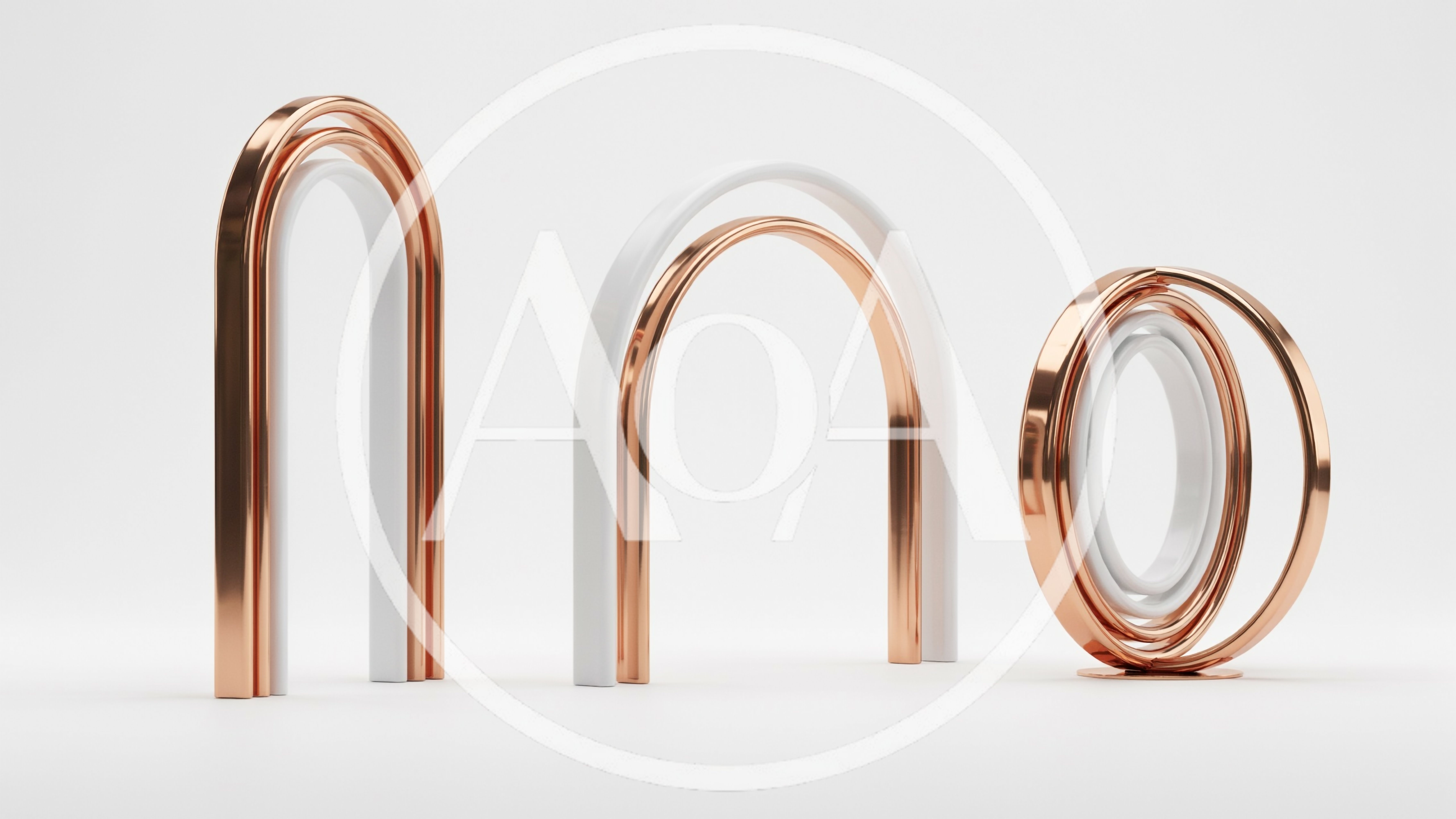 Abstract 3D Geometric Arches and Rings