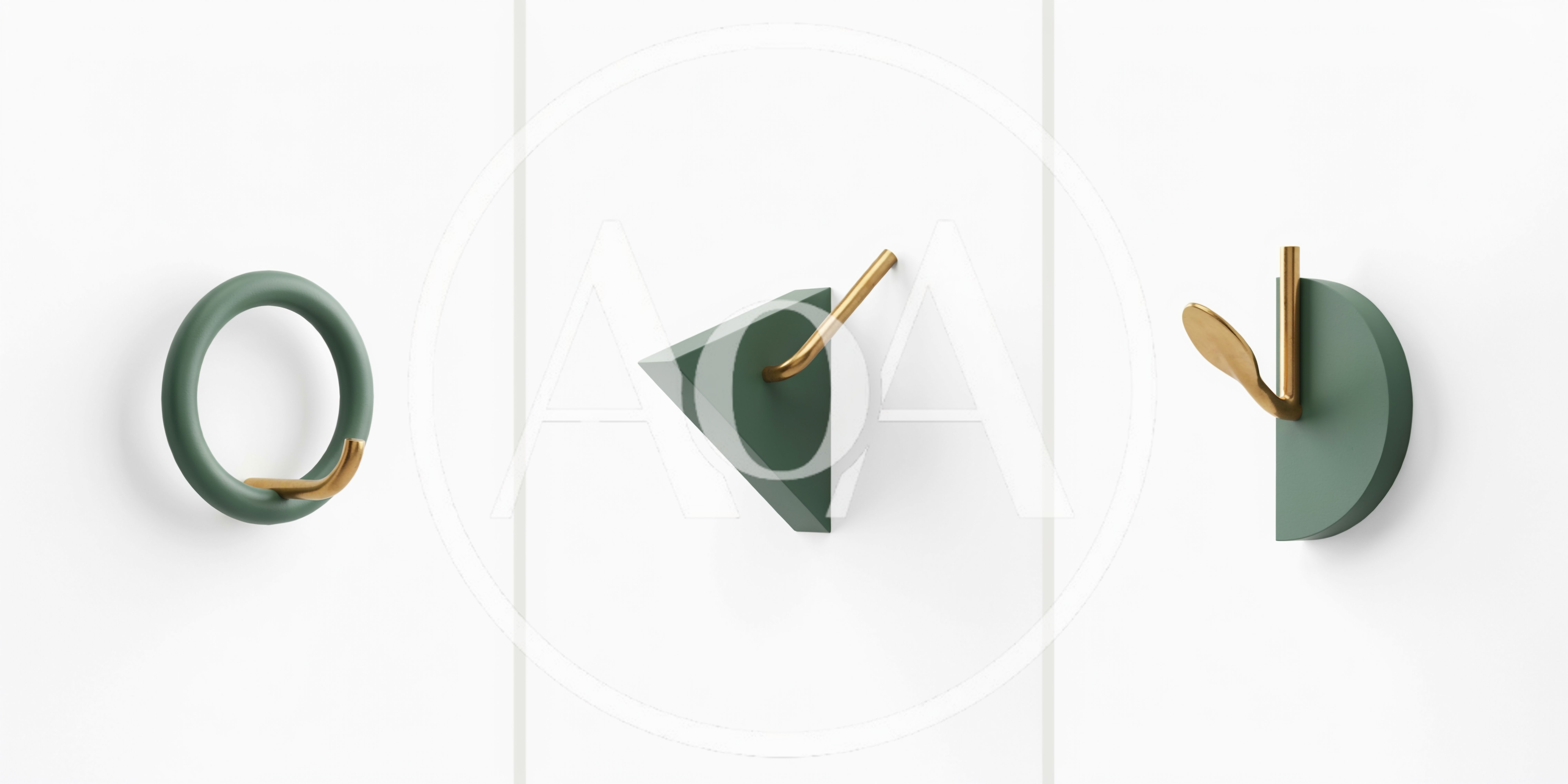 Three Minimalist Geometric Wall Hooks