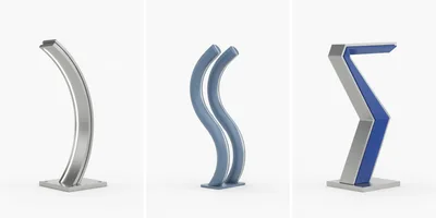 Modern Metal Bicycle Racks Set
