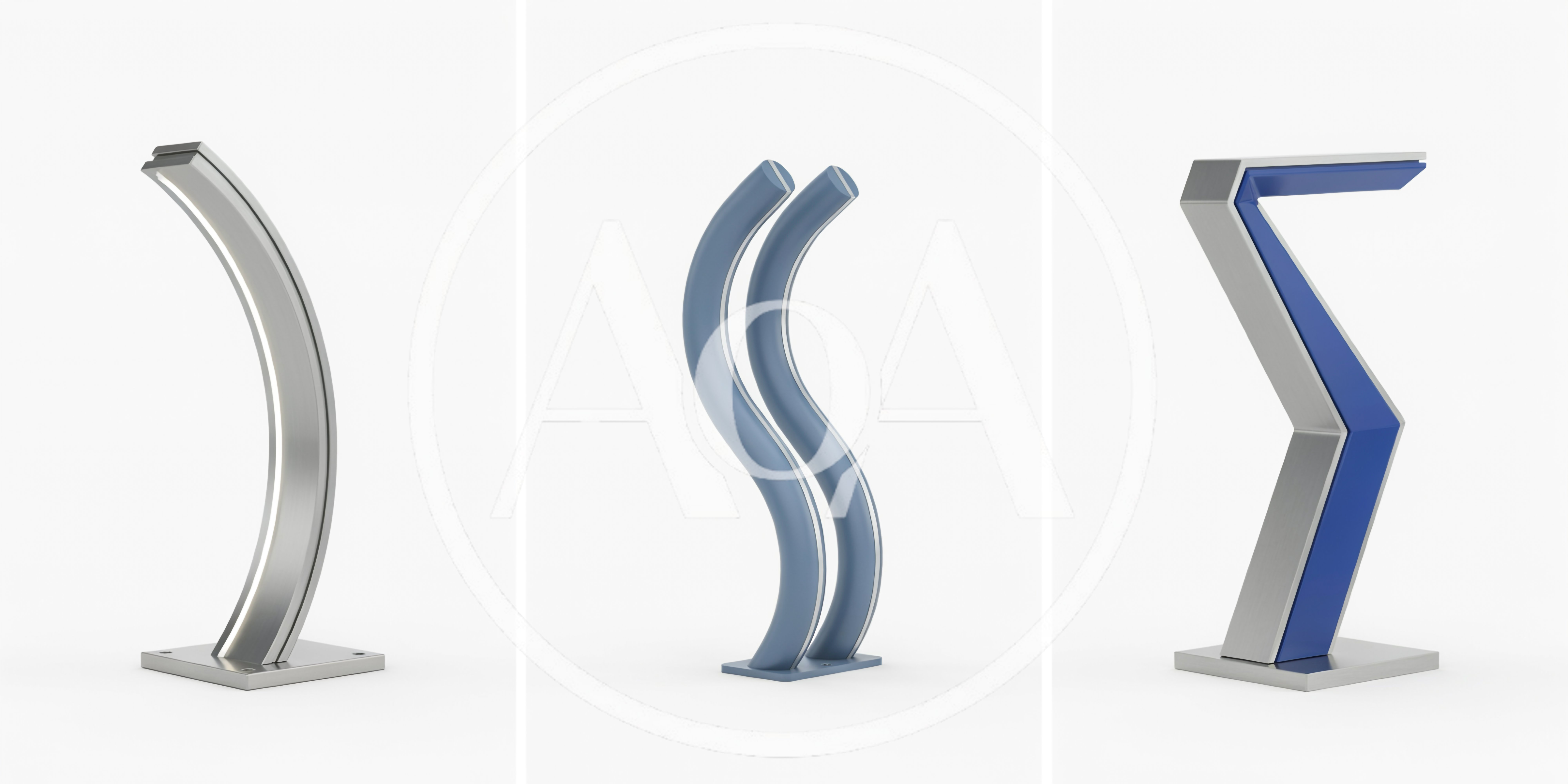 Modern Metal Bicycle Racks Set