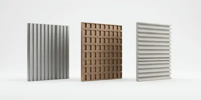Three Architectural Wall Panel Samples