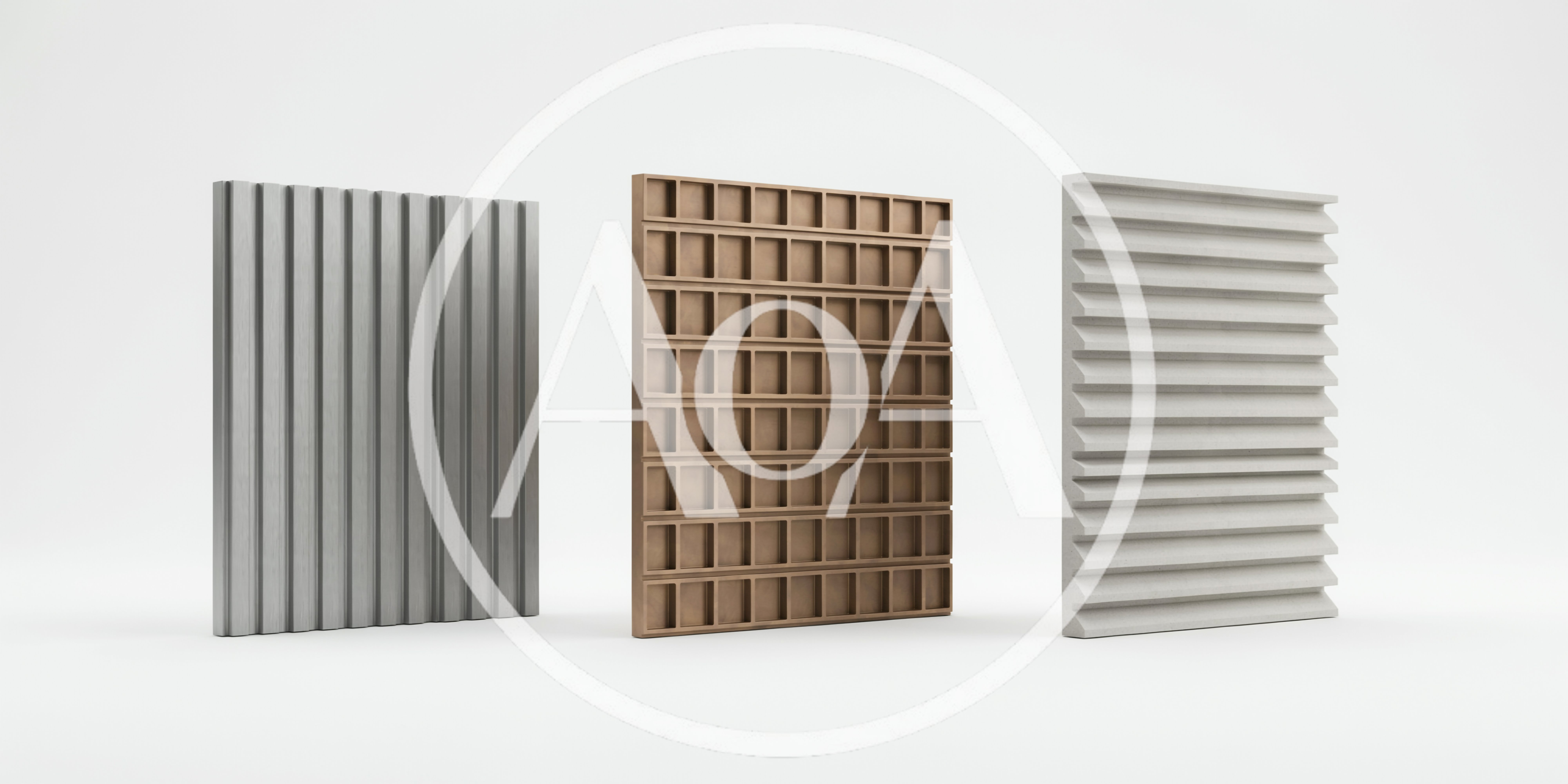 Three Architectural Wall Panel Samples