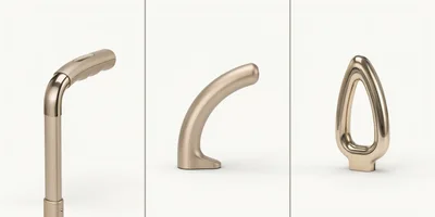 Three Modern Gold Metallic Faucet Designs