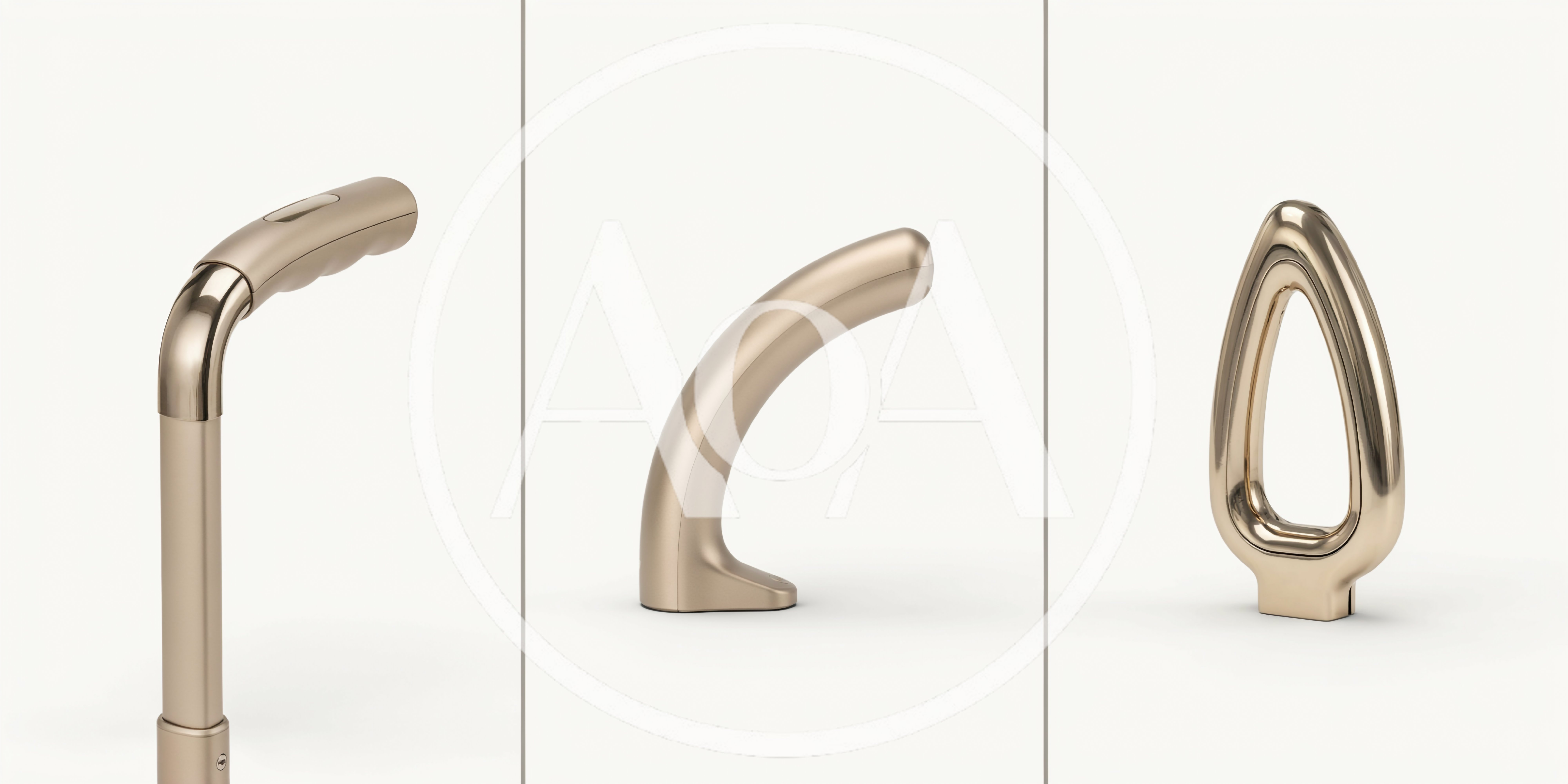Three Modern Gold Metallic Faucet Designs