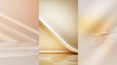 Abstract Golden Backgrounds With Water Ripples And Light