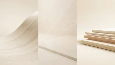 Minimalist Beige Stone Product Display Platforms