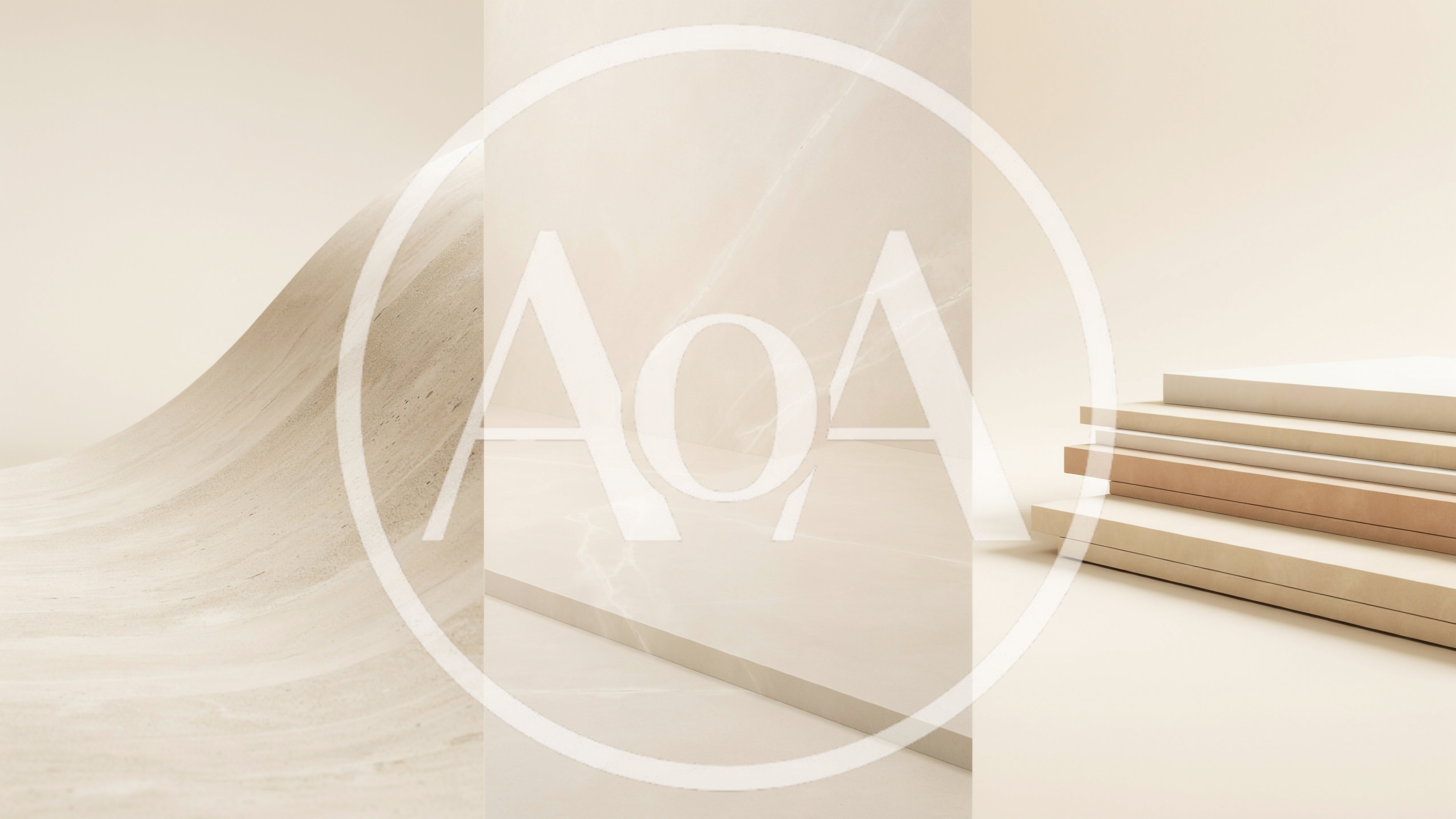 Minimalist Beige Stone Product Display Platforms