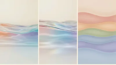 Abstract Pastel Liquid Wave Backgrounds Set