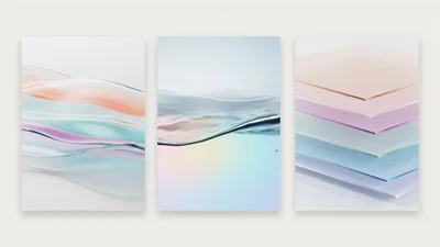 Abstract Glass And Water Texture Background Set