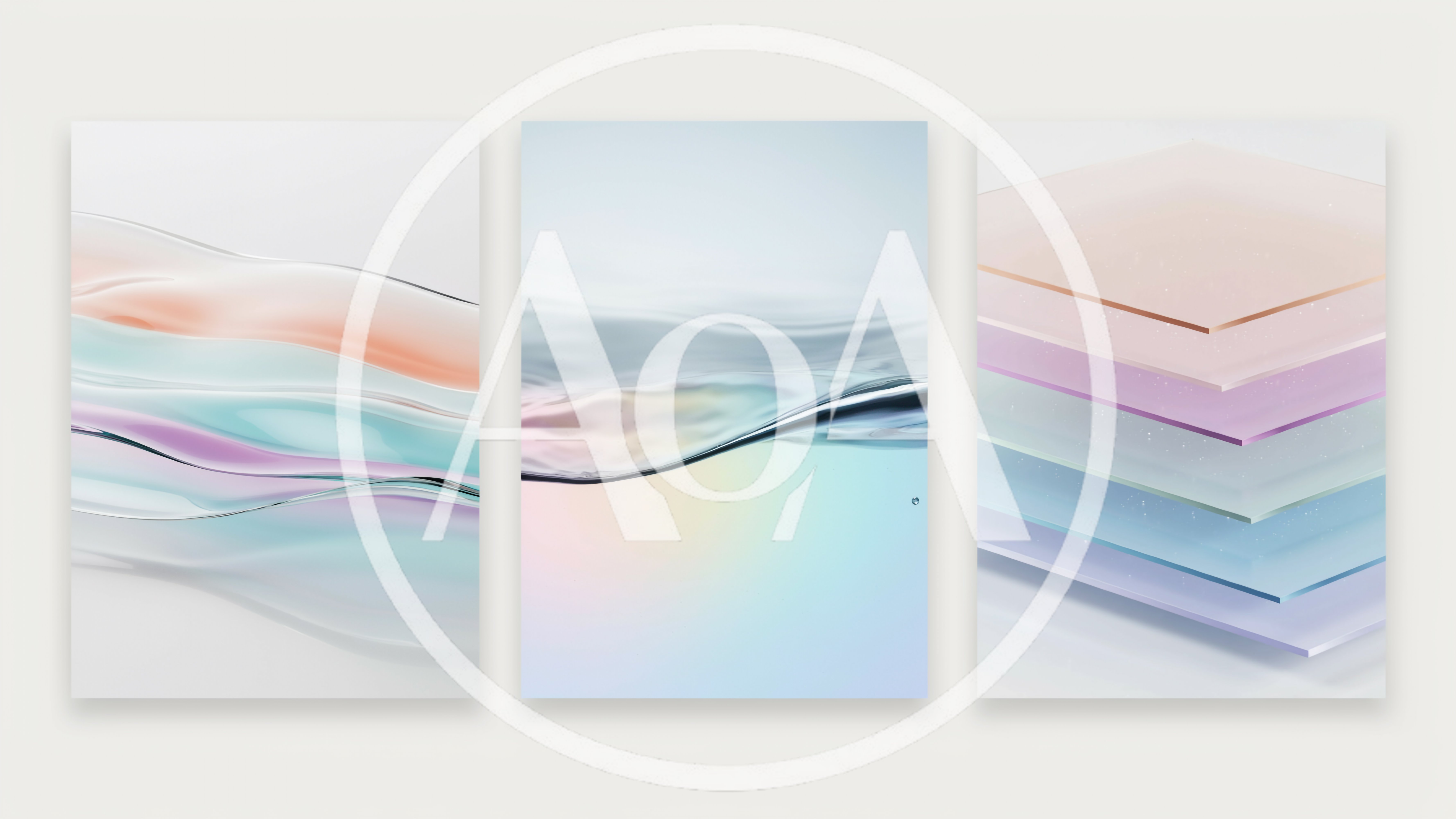 Abstract Glass And Water Texture Background Set