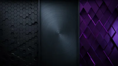 Abstract Geometric Background With Metallic And Purple Panels