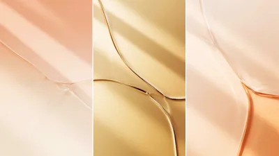 Abstract Liquid Gold And Peach Fluid Backgrounds