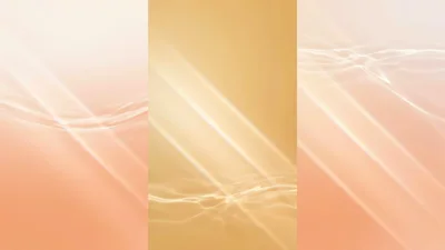 Abstract Golden Water Surface With Light Refractions