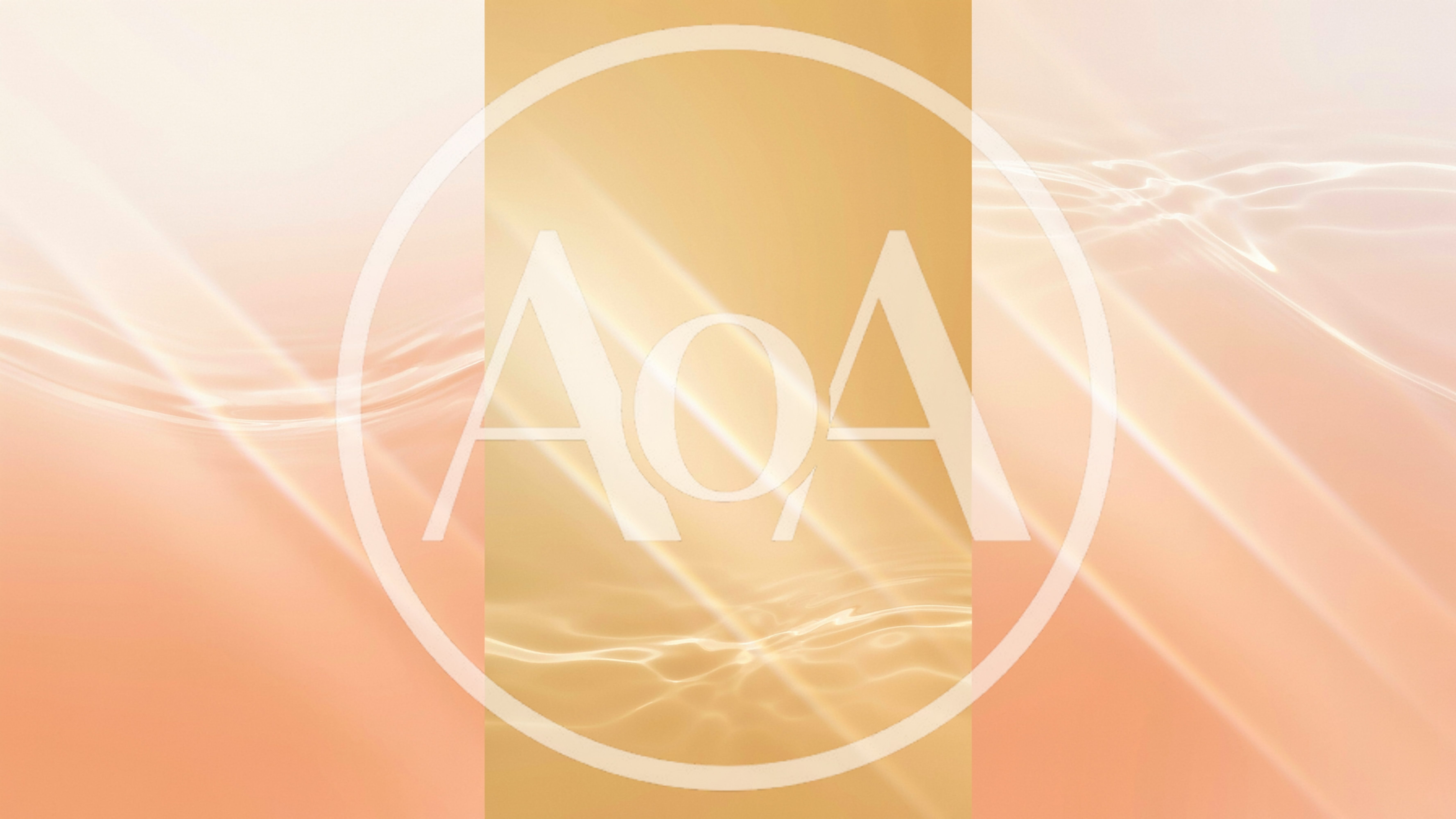 Abstract Golden Water Surface With Light Refractions